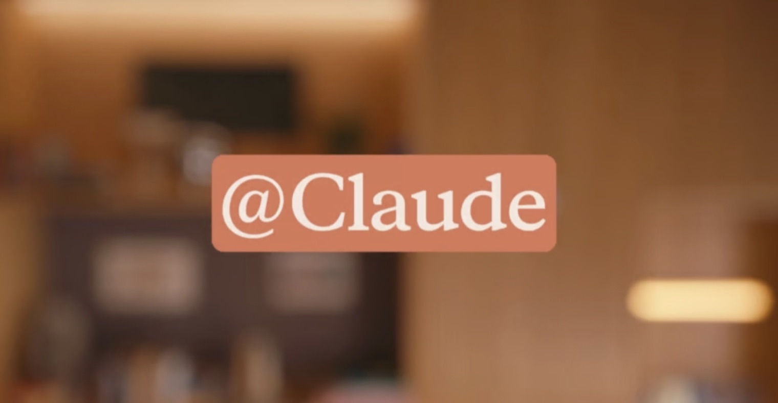 The @Claude mention badge from Anthropic's Claude Tag announcement