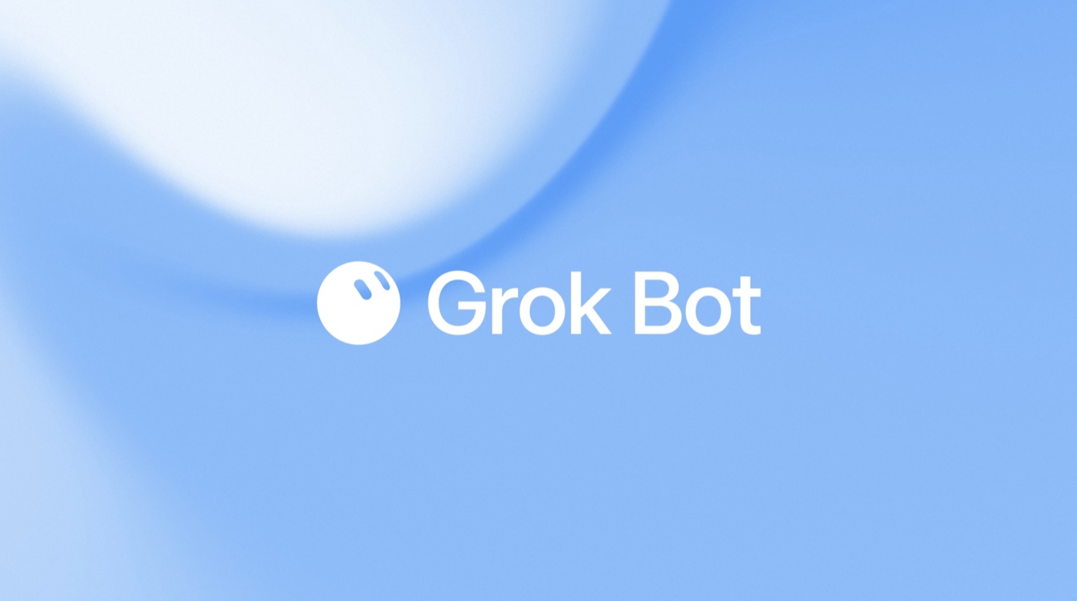 The Grok Bot wordmark on a blue gradient