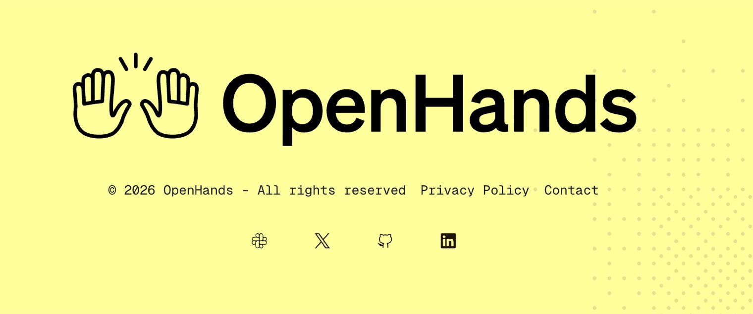 The OpenHands wordmark and footer