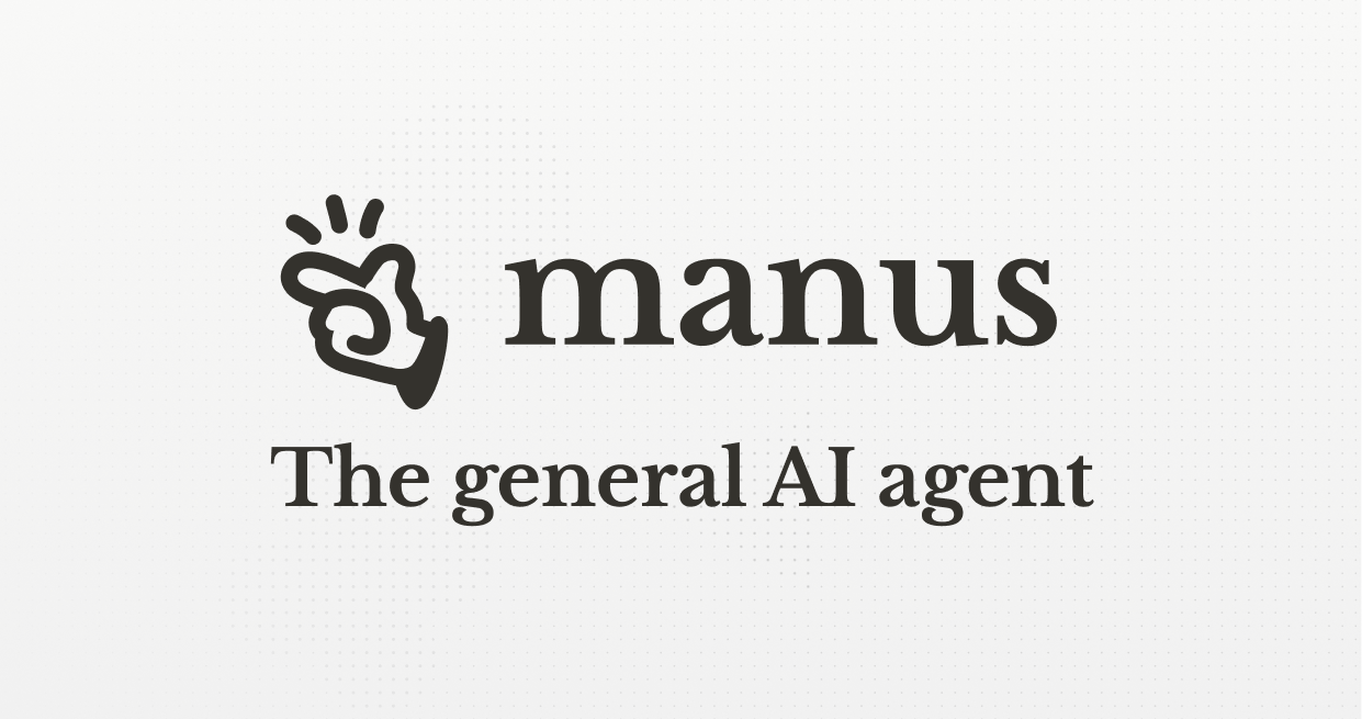 Manus — AI agent product brand card
